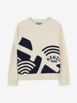 Jungen Logo Sweatshirt in Beige