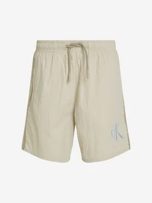 Jungen Logo Badeshorts in Elfenbein