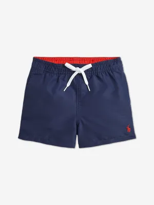 Jungen Logo Badeshorts in Marineblau