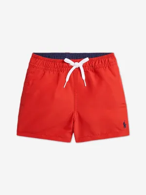 Rote Badelogohose für Jungen