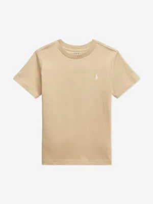 Jungen Logo T-Shirt in Beige