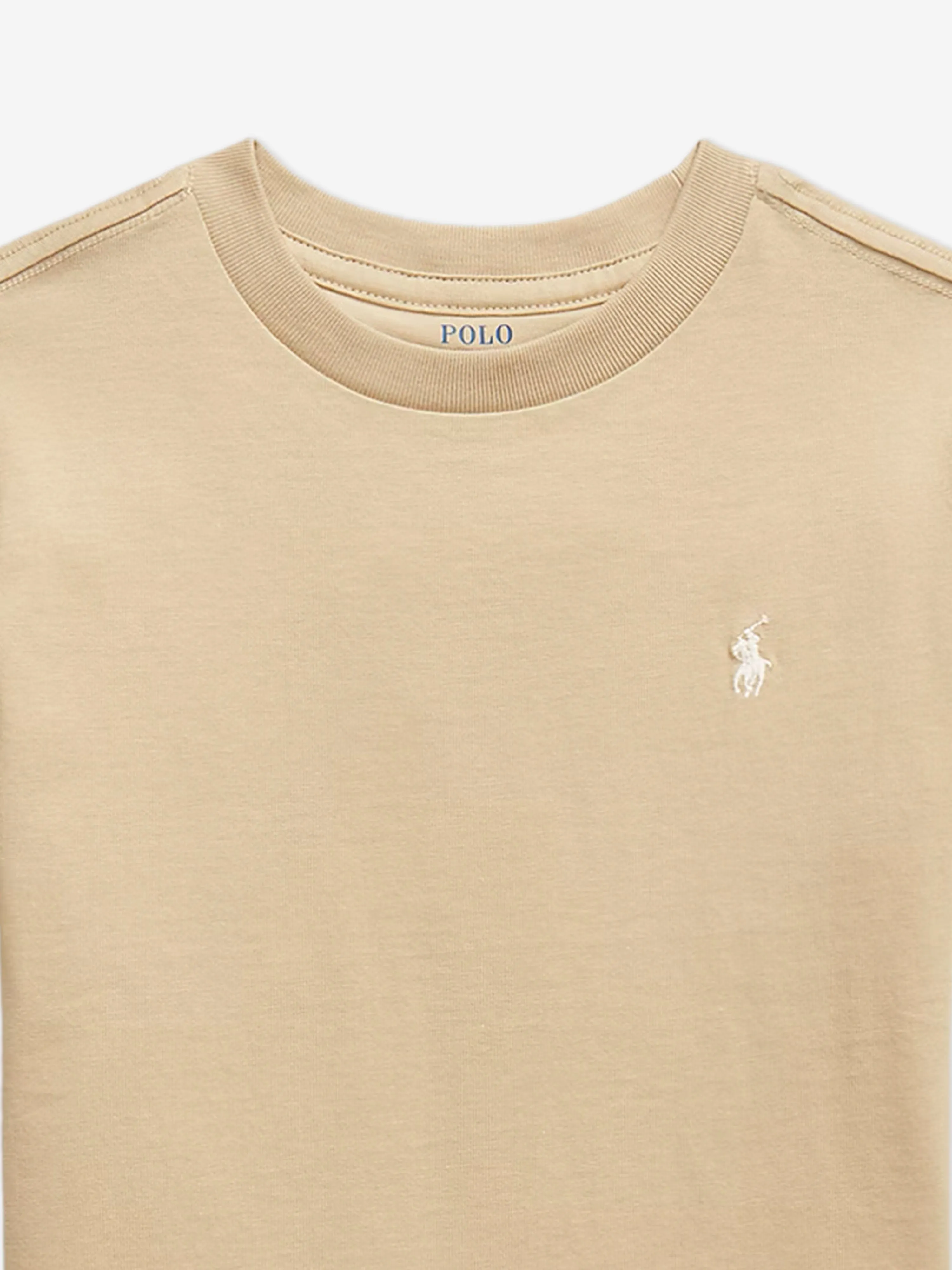 Jungen Logo T-Shirt in Beige