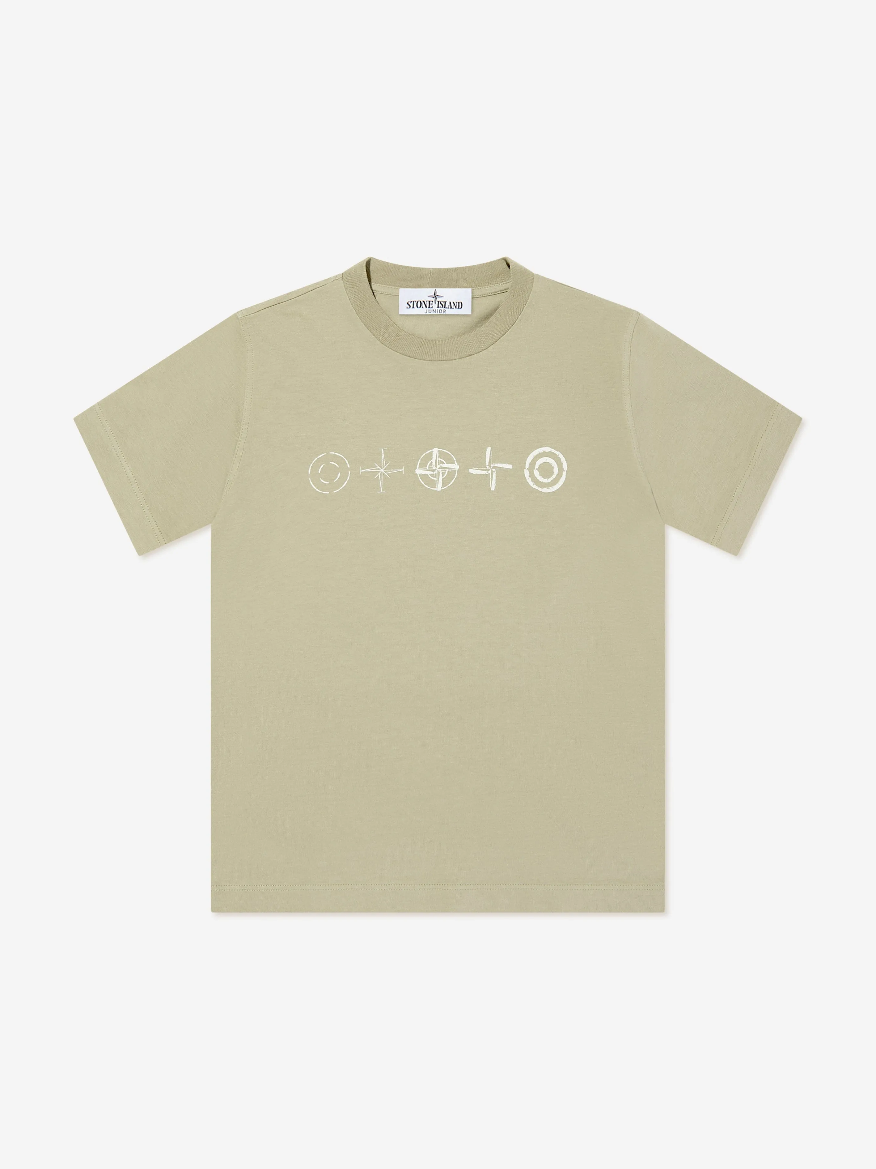 Jungen Logo T-Shirt in Beige