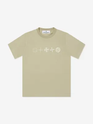 Jungen Logo T-Shirt in Beige