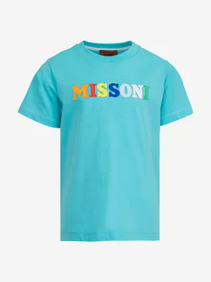 Blaues Logo T-Shirt für Jungen