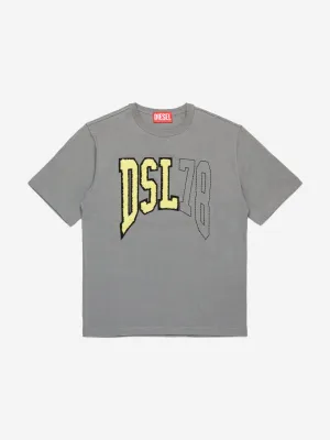 Jungen Logo T-Shirt in Grau