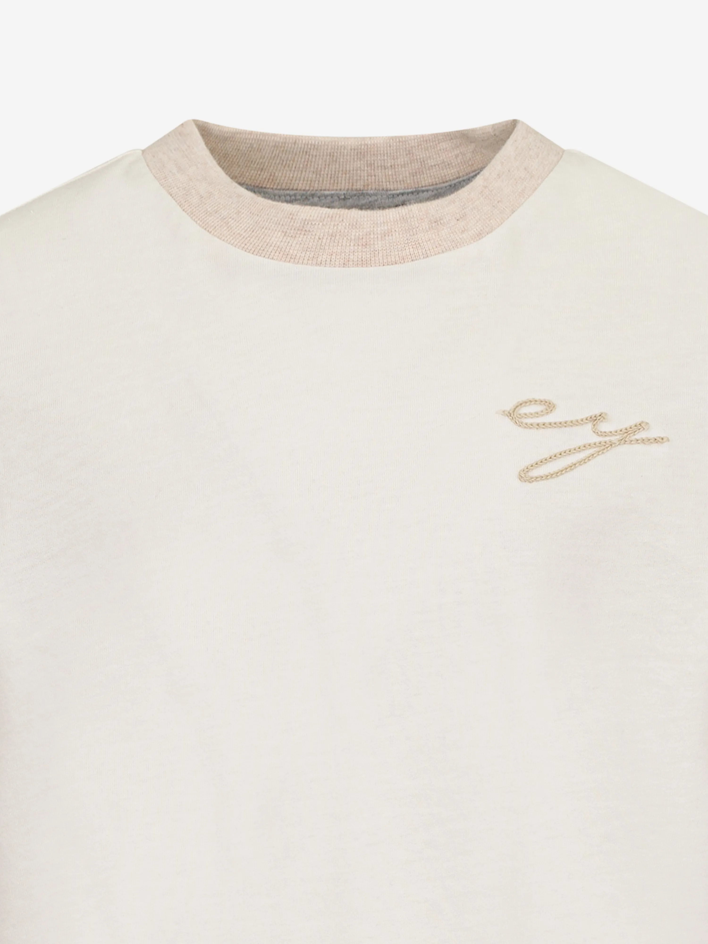 Jungen Logo T-Shirt in Elfenbein