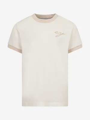 Jungen Logo T-Shirt in Elfenbein