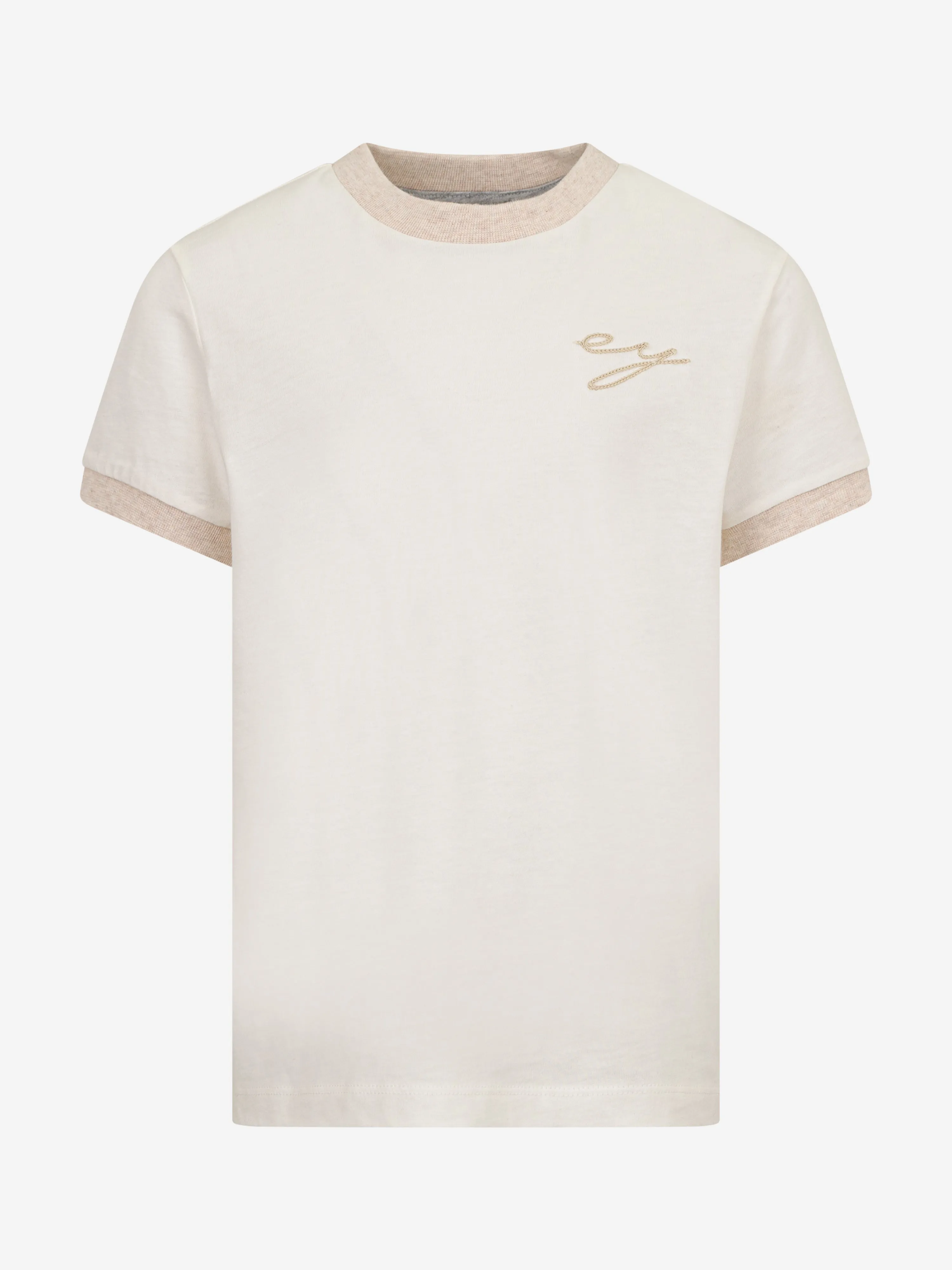 Jungen Logo T-Shirt in Elfenbein
