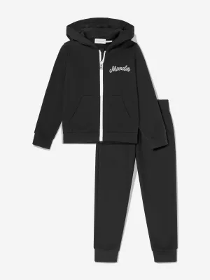 Jungen Logo Trainingsanzug in Schwarz