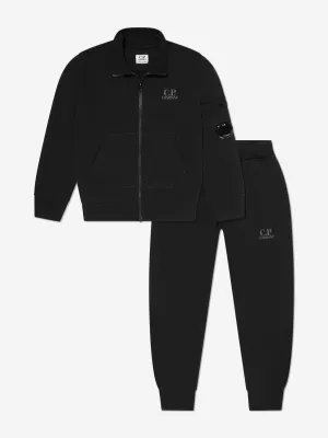 Jungen Logo Tracksuit in Schwarz
