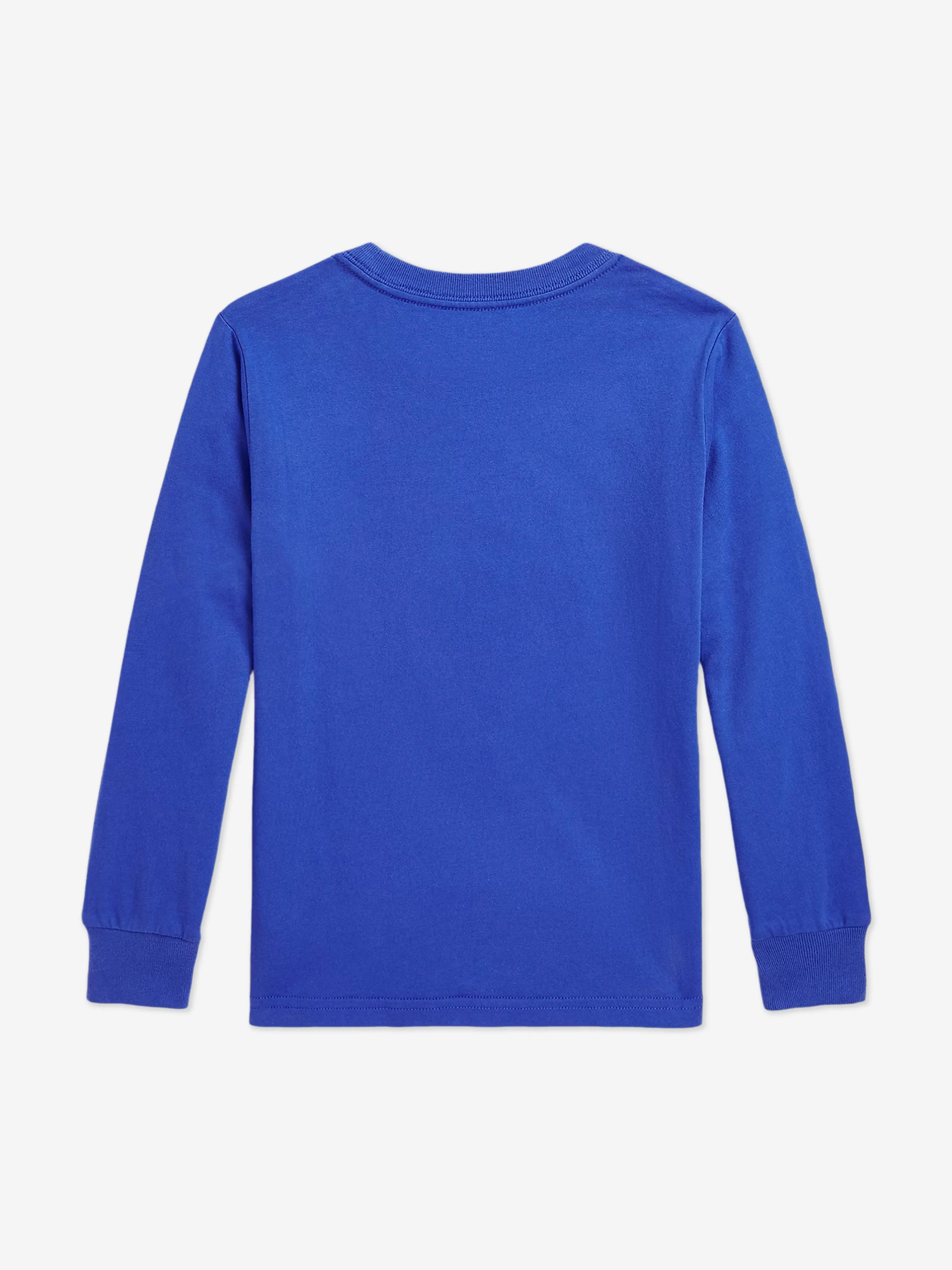 Jungen Langarm Polo Bär T-Shirt in Blau