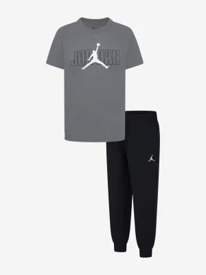 Jungen MJ Sneaker Schulhosen-Set in Schwarz