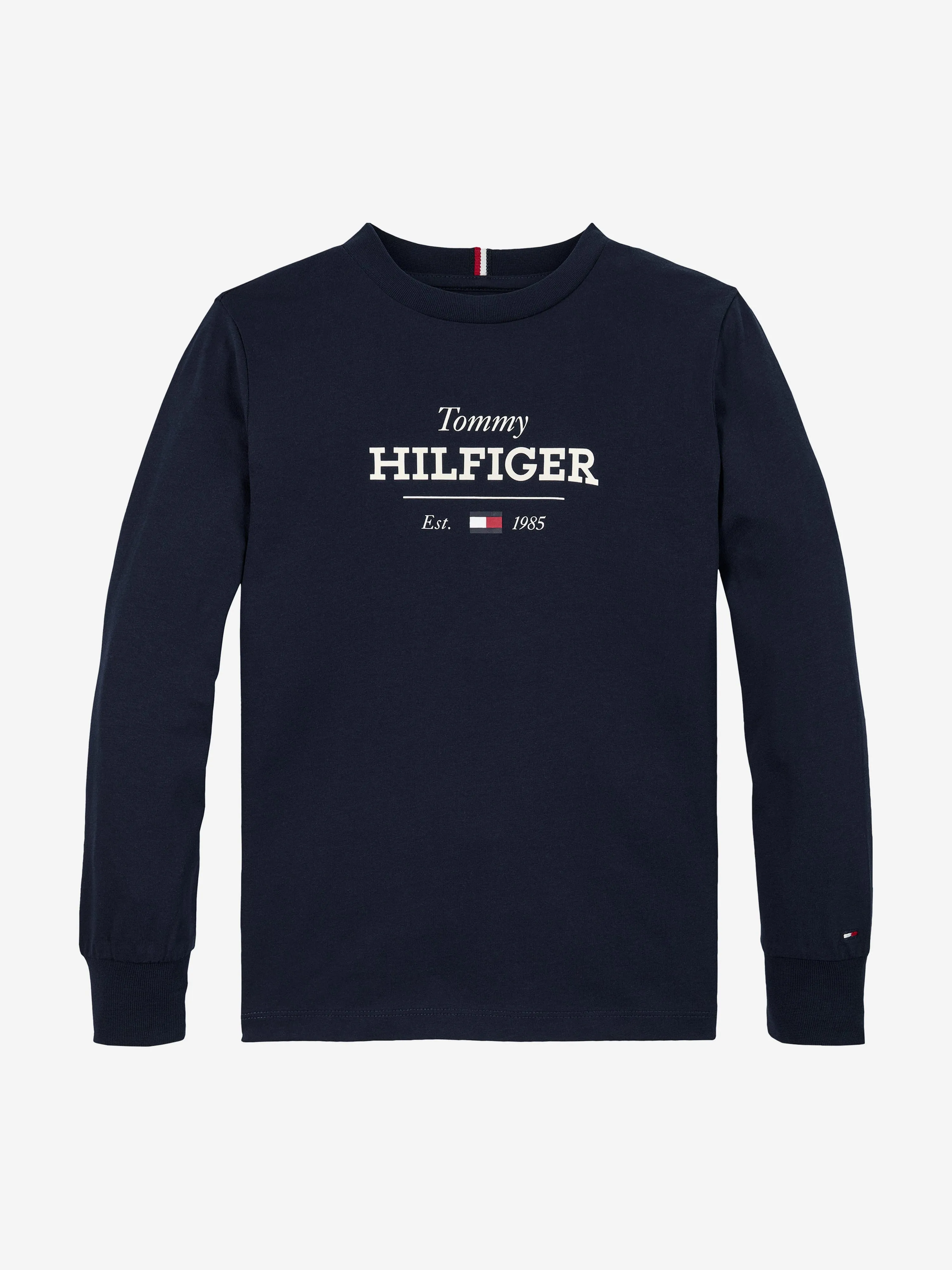 Jungen Monotype 1985 Langarm T-Shirt in Marineblau