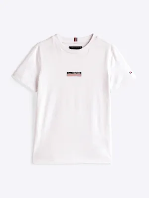Jungen Monotype gestreiftes T-Shirt in Weiß