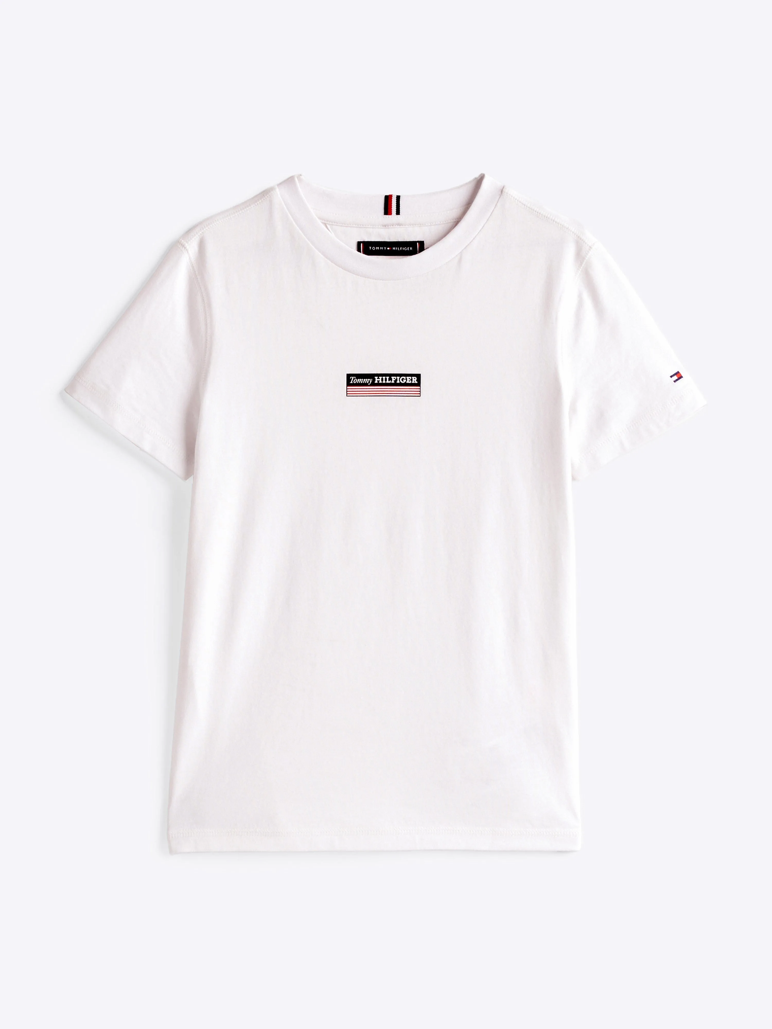 Jungen Monotype gestreiftes T-Shirt in Weiß