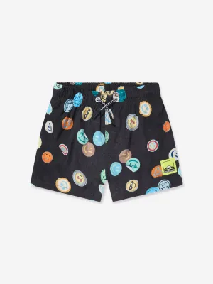 Jungen Niko Lächeln Überall Badeshorts in Schwarz (UPF50 )