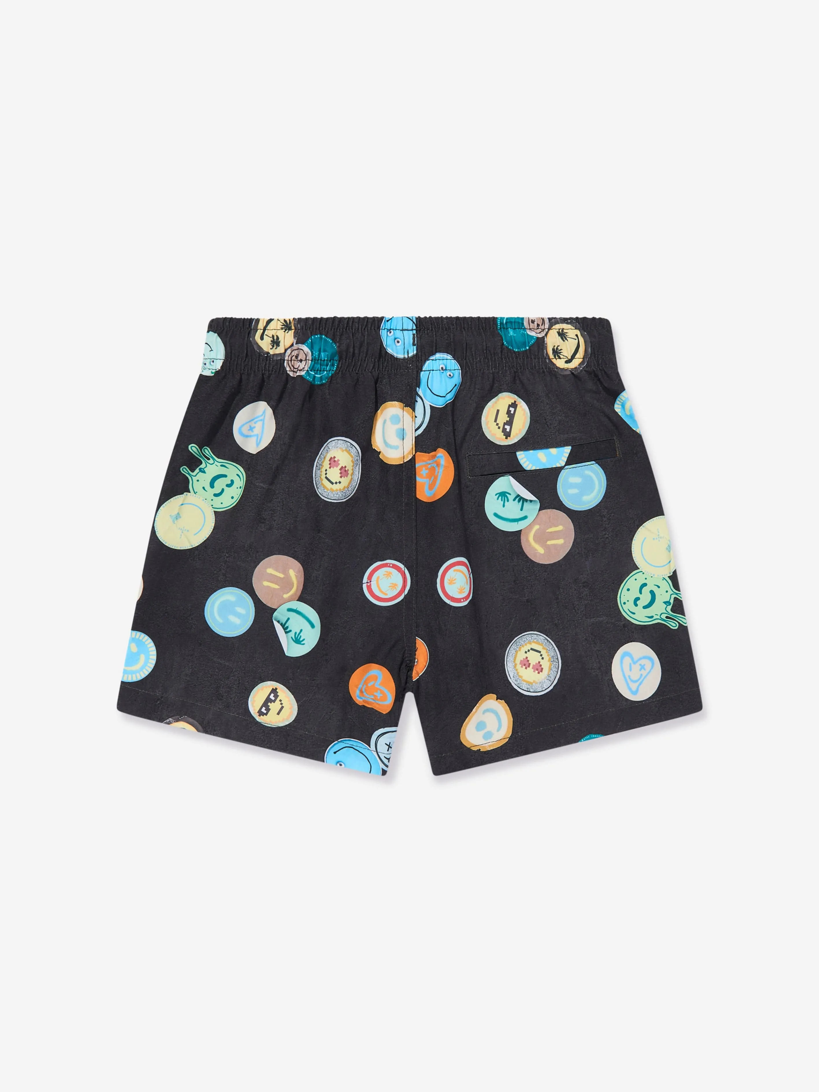 Jungen Niko Lächeln Überall Badeshorts in Schwarz (UPF50 )