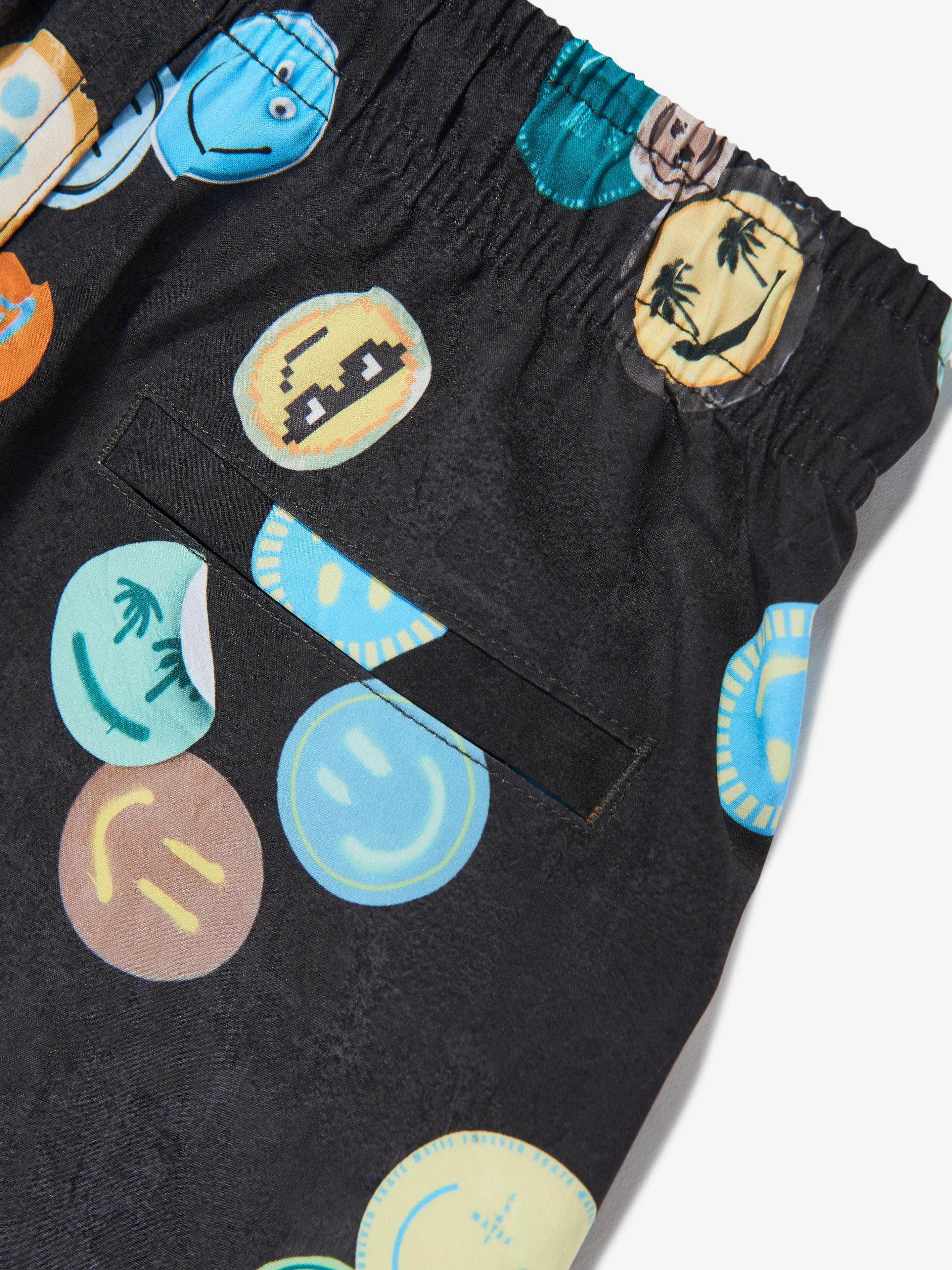Jungen Niko Lächeln Überall Badeshorts in Schwarz (UPF50 )