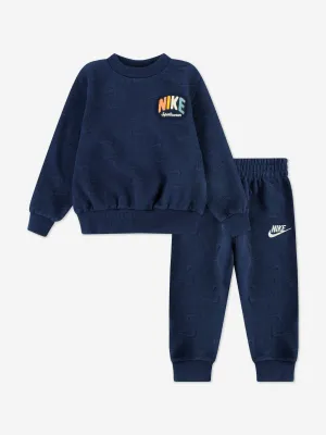 Jungen NSW Jacquard Logo Trainingsanzug in Marineblau