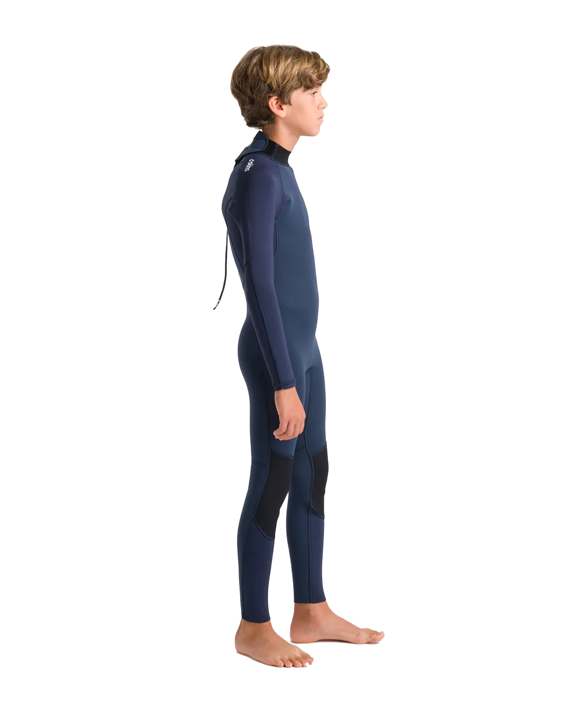 Boys NuWave Element 3/2mm Neoprenanzug mit Rückenzip in Blaustein, Schiefer & Multi
