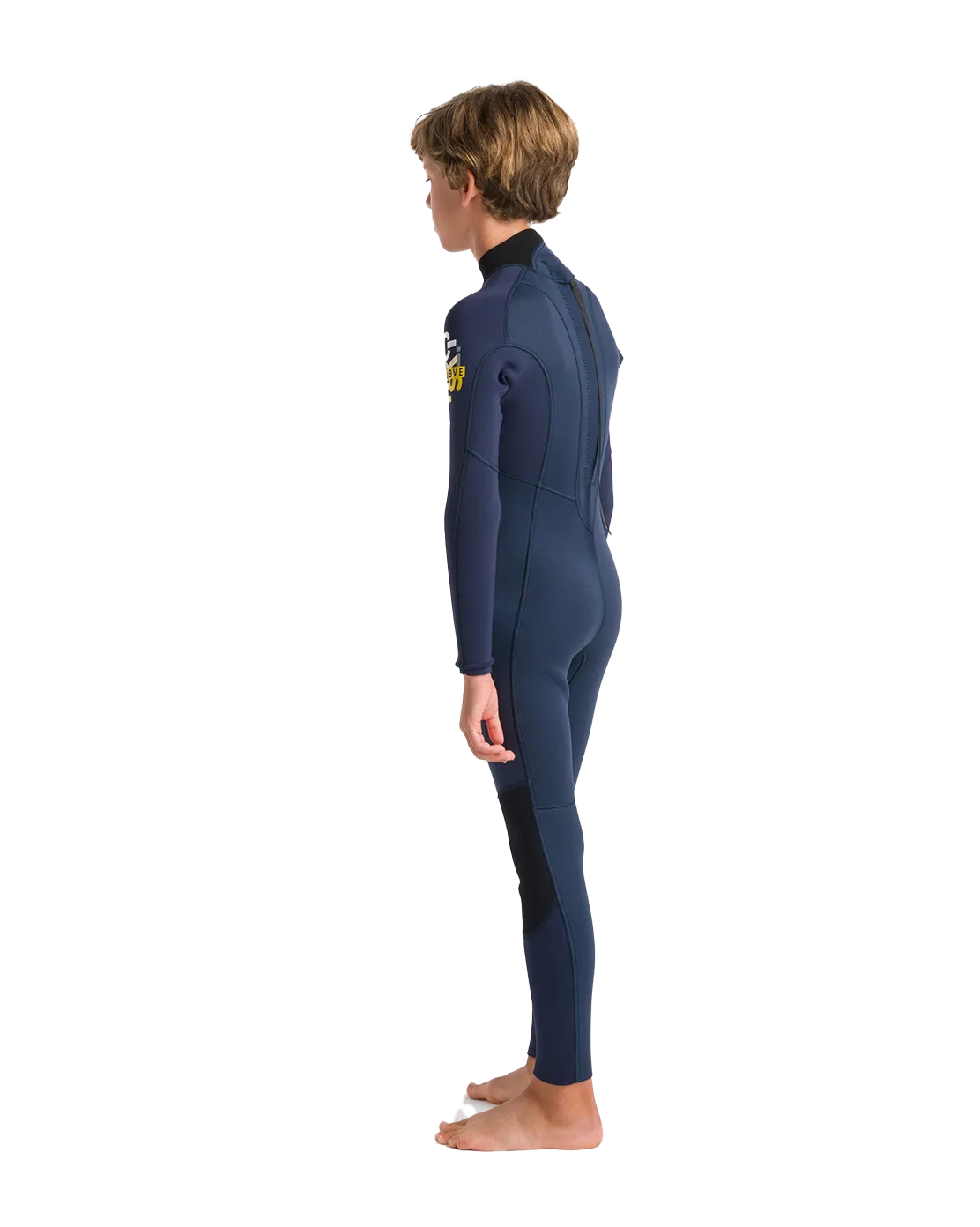 Boys NuWave Element 3/2mm Neoprenanzug mit Rückenzip in Blaustein, Schiefer & Multi