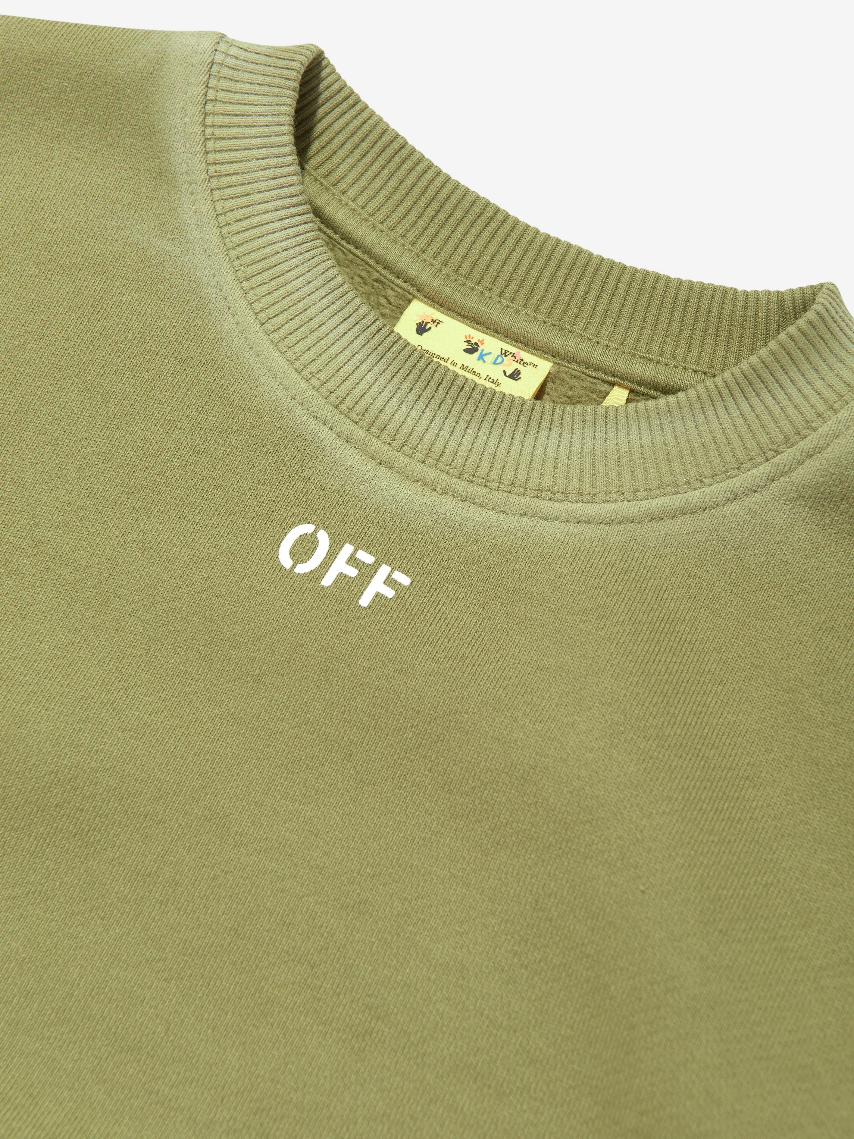 Boys Off Stamp Sweatshirt in Grün