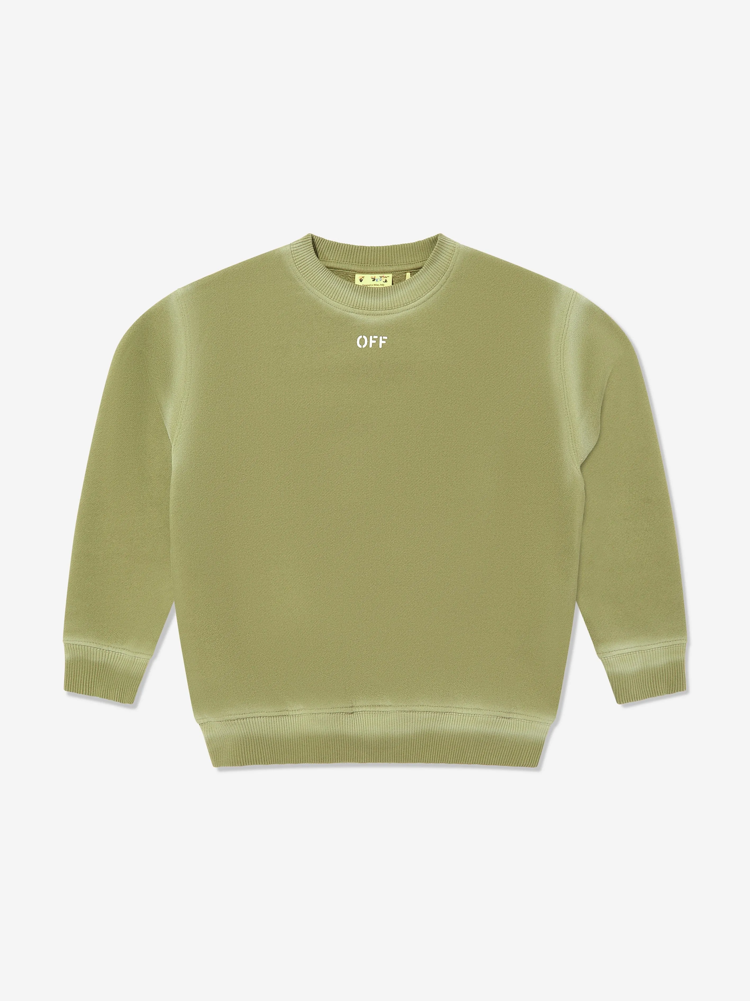 Boys Off Stamp Sweatshirt in Grün