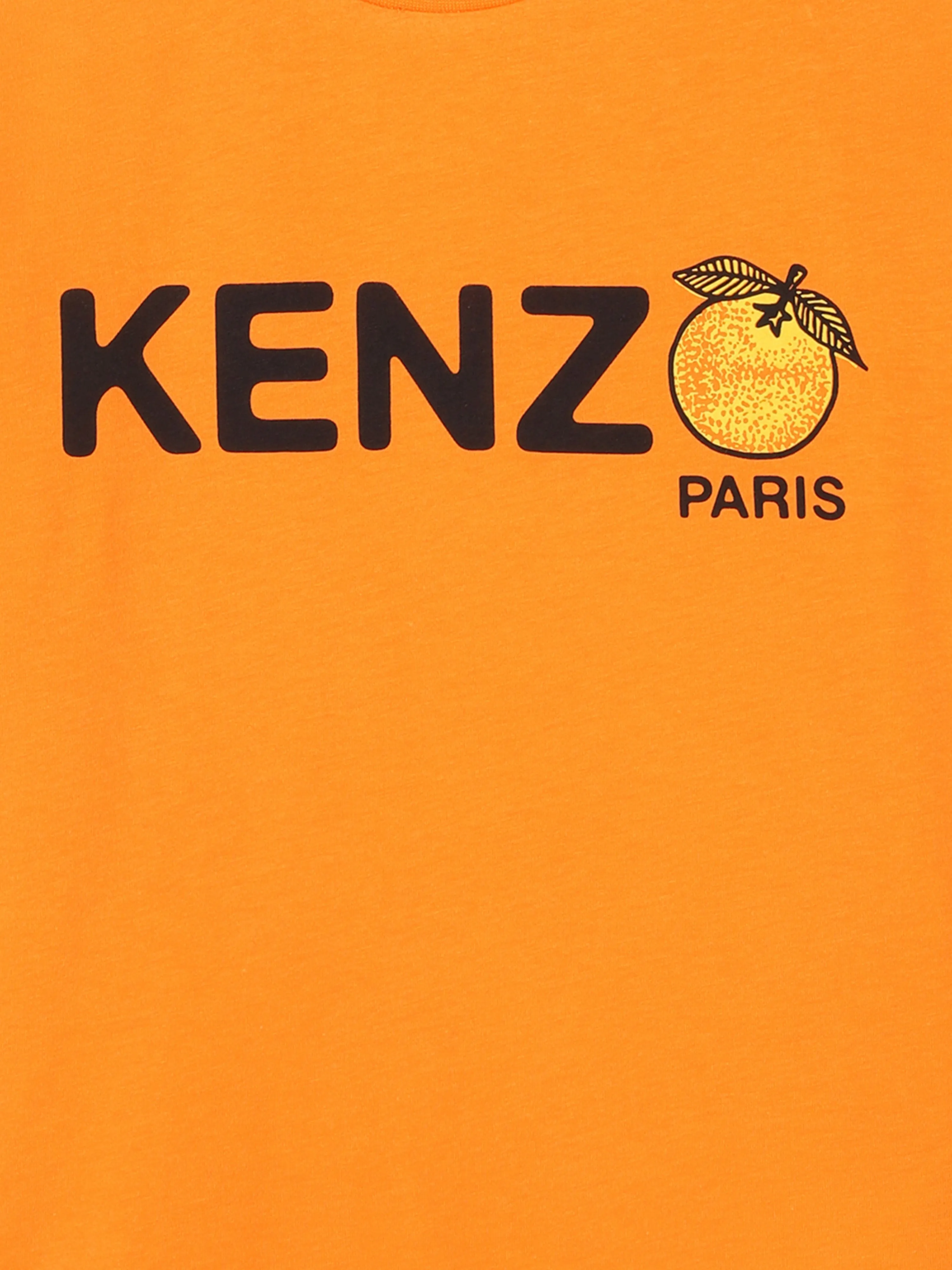Jungen T-Shirt mit orangefarbenem Logo in Orange