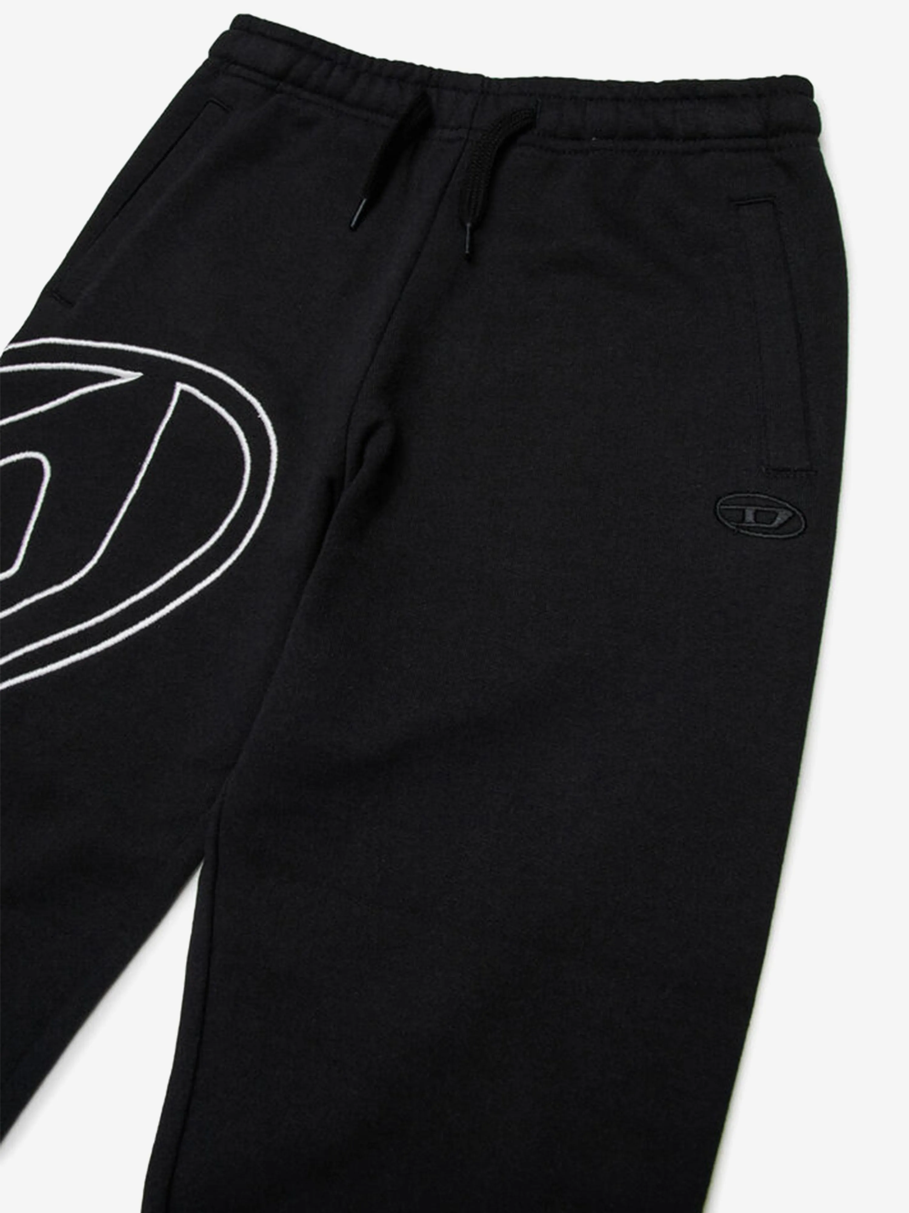 Jogginghose für Jungen mit ovalem D-Logo in Schwarz