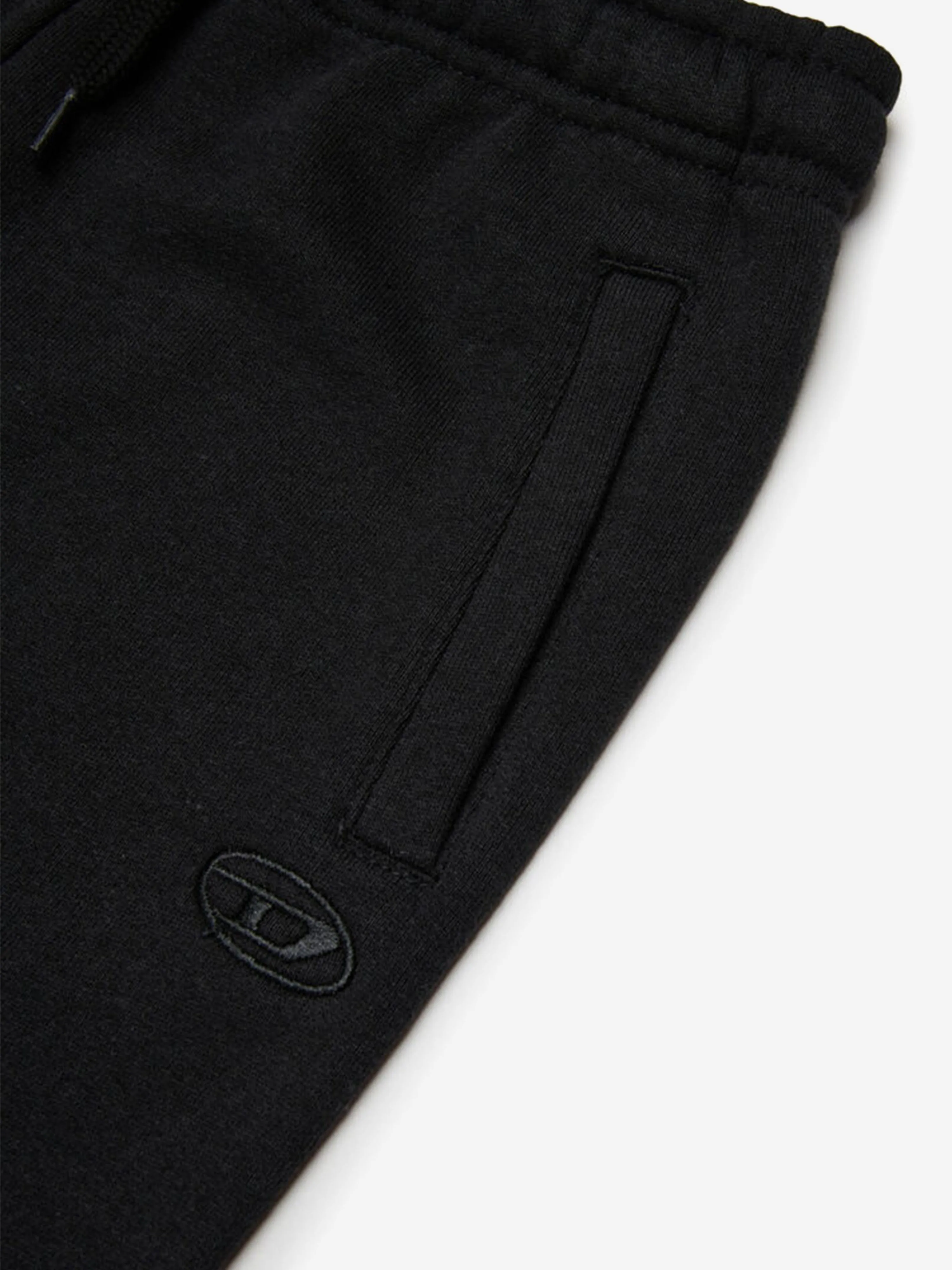 Jogginghose für Jungen mit ovalem D-Logo in Schwarz