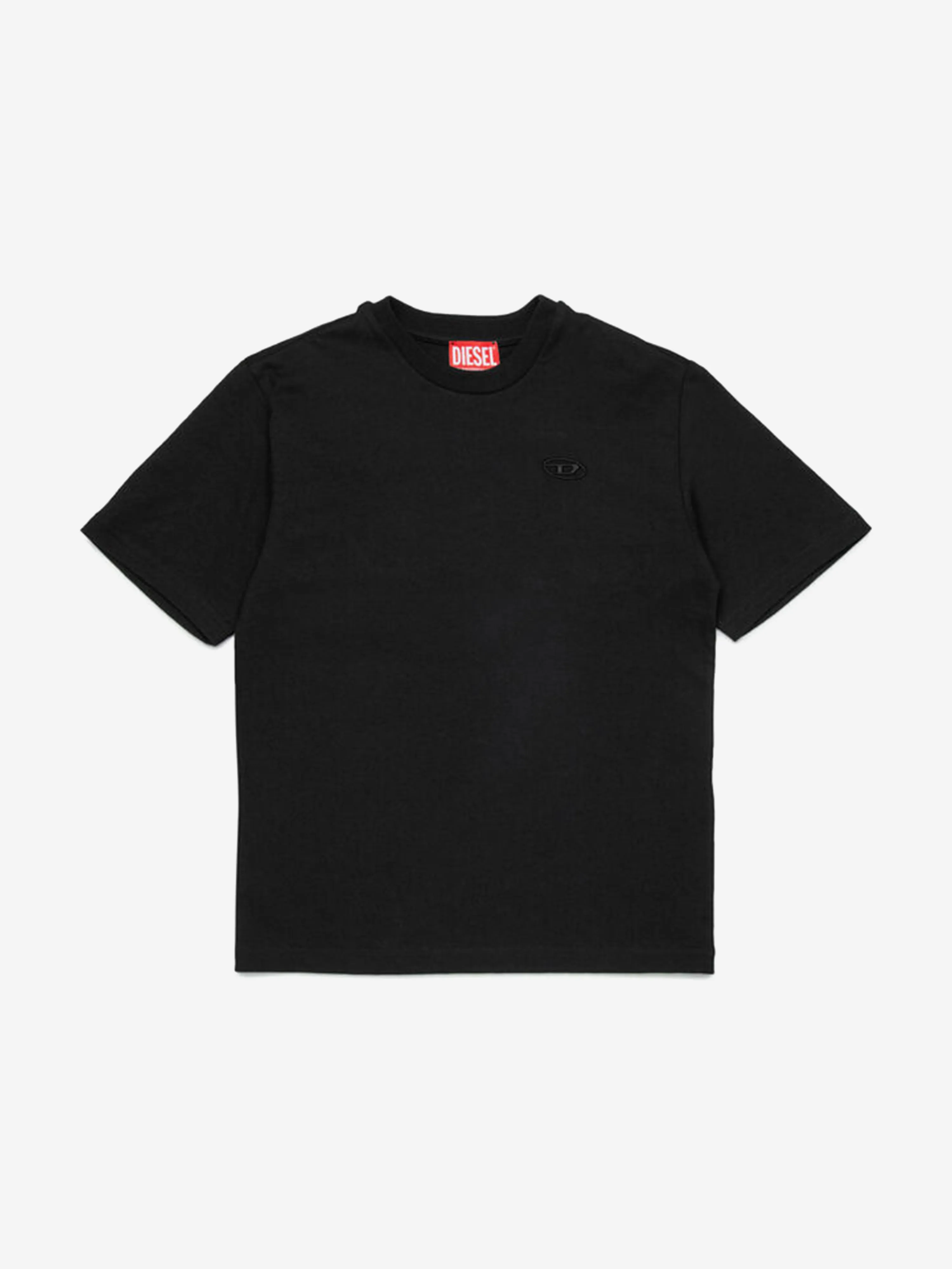 Jungen Oval D Logo T-Shirt in Schwarz