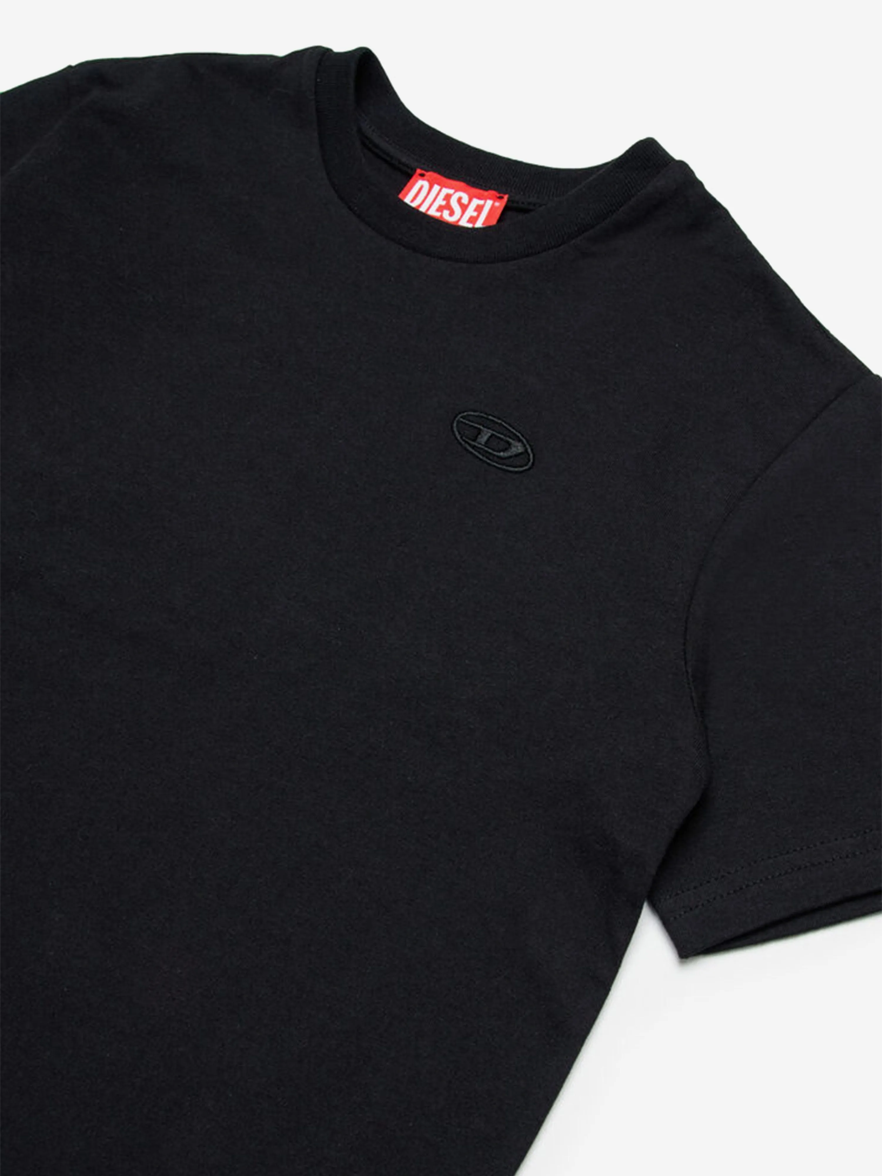Jungen Oval D Logo T-Shirt in Schwarz