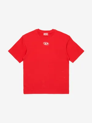 Rundhals-T-Shirt für Jungen in Rot
