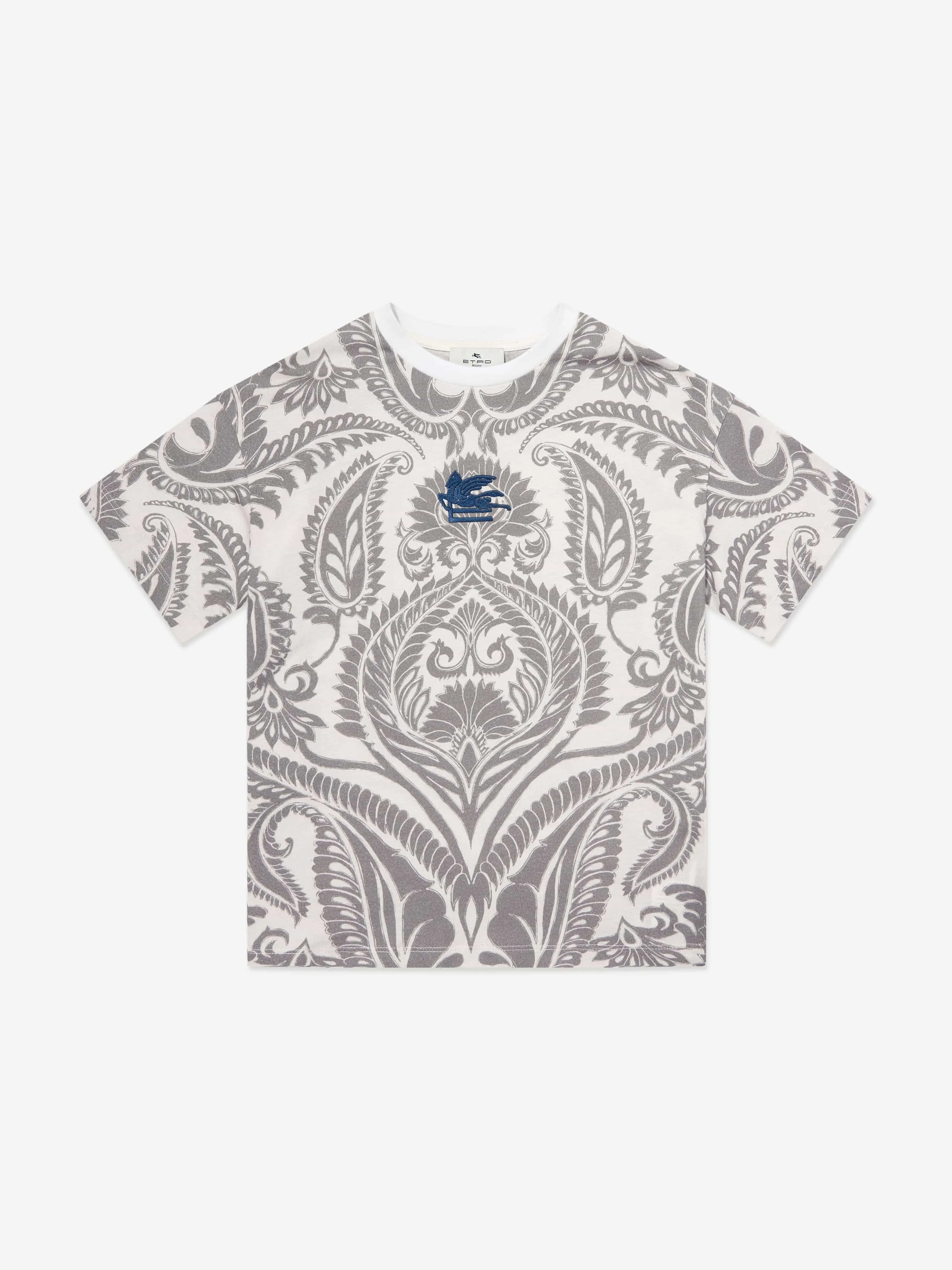 Jungen Paisley Print Logo T-Shirt in Mehrfarbig