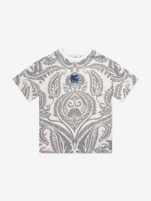 Jungen Paisley Print Logo T-Shirt in Mehrfarbig