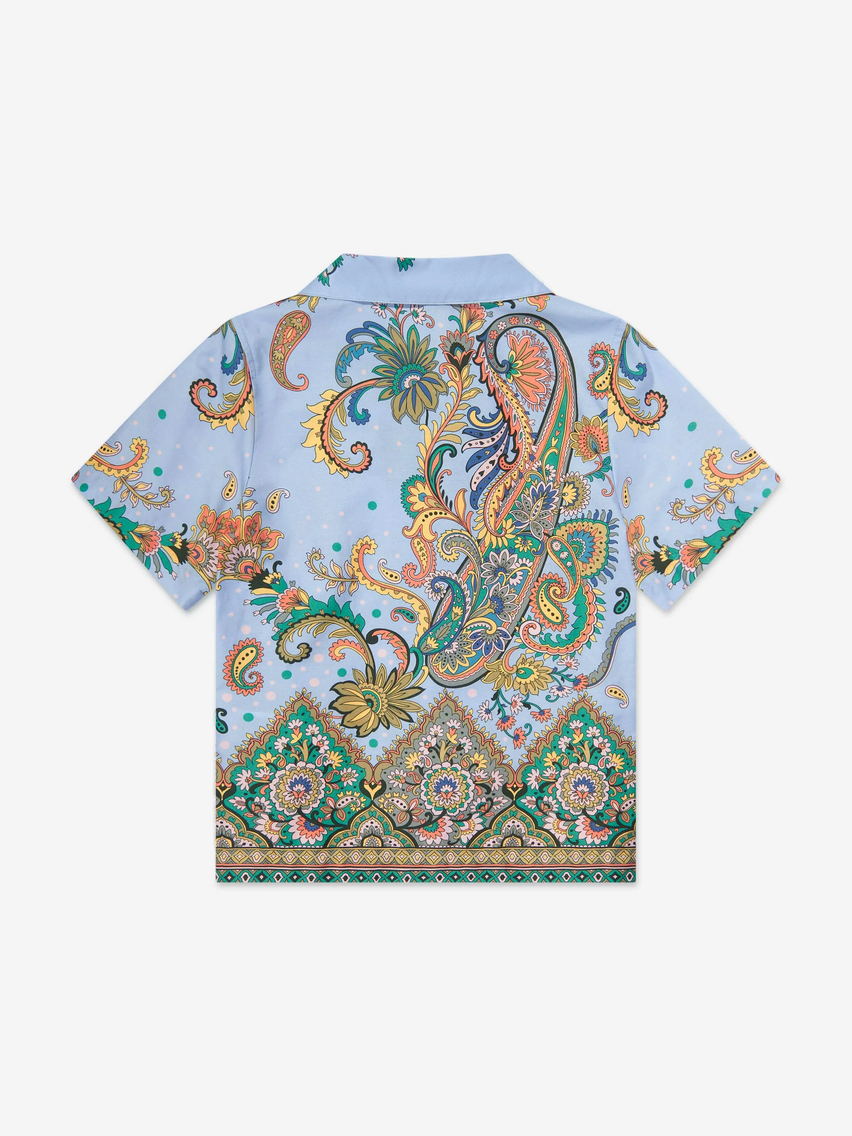 Jungen Paisley Druck Hemd in Blau
