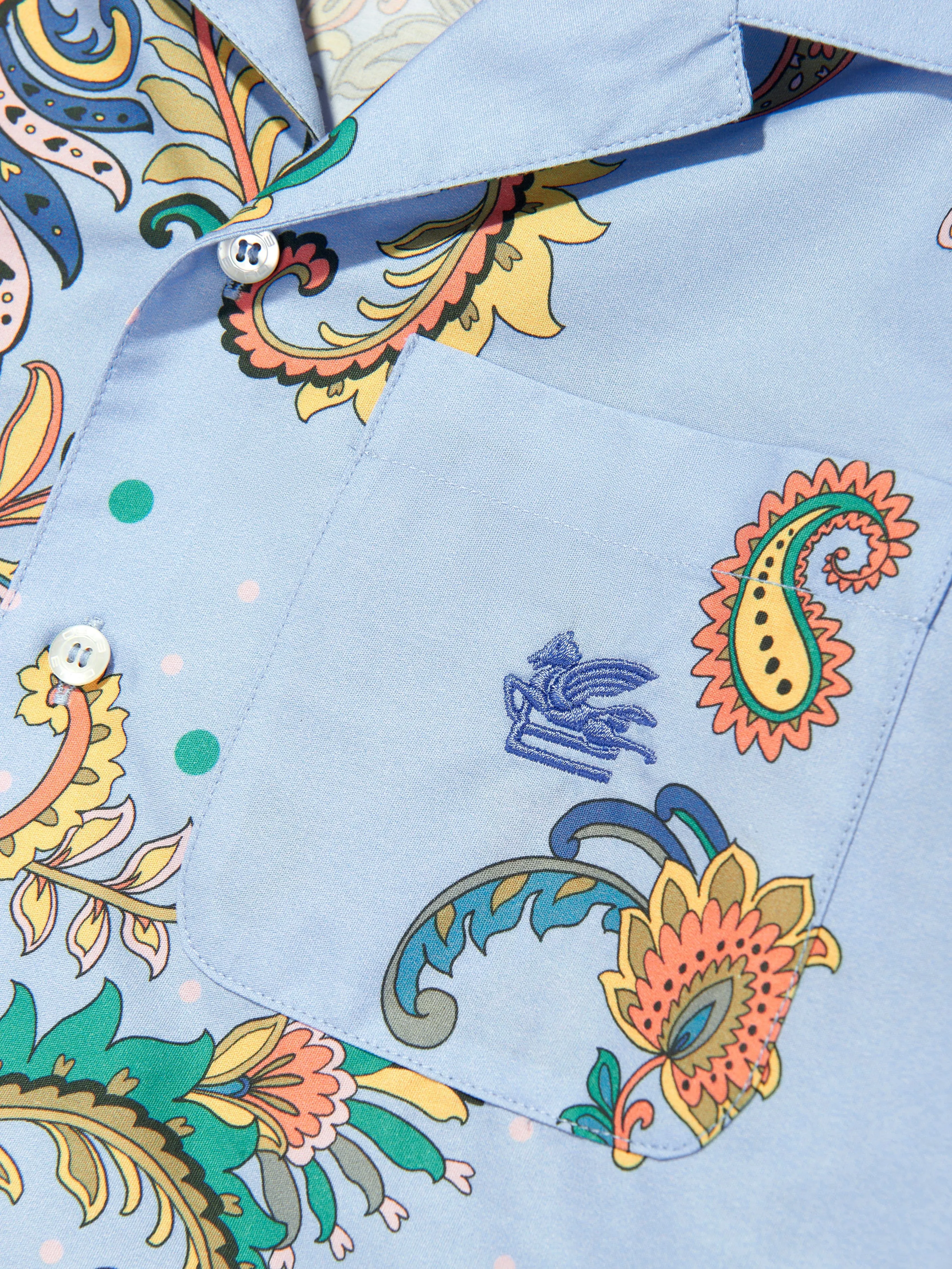 Jungen Paisley Druck Hemd in Blau