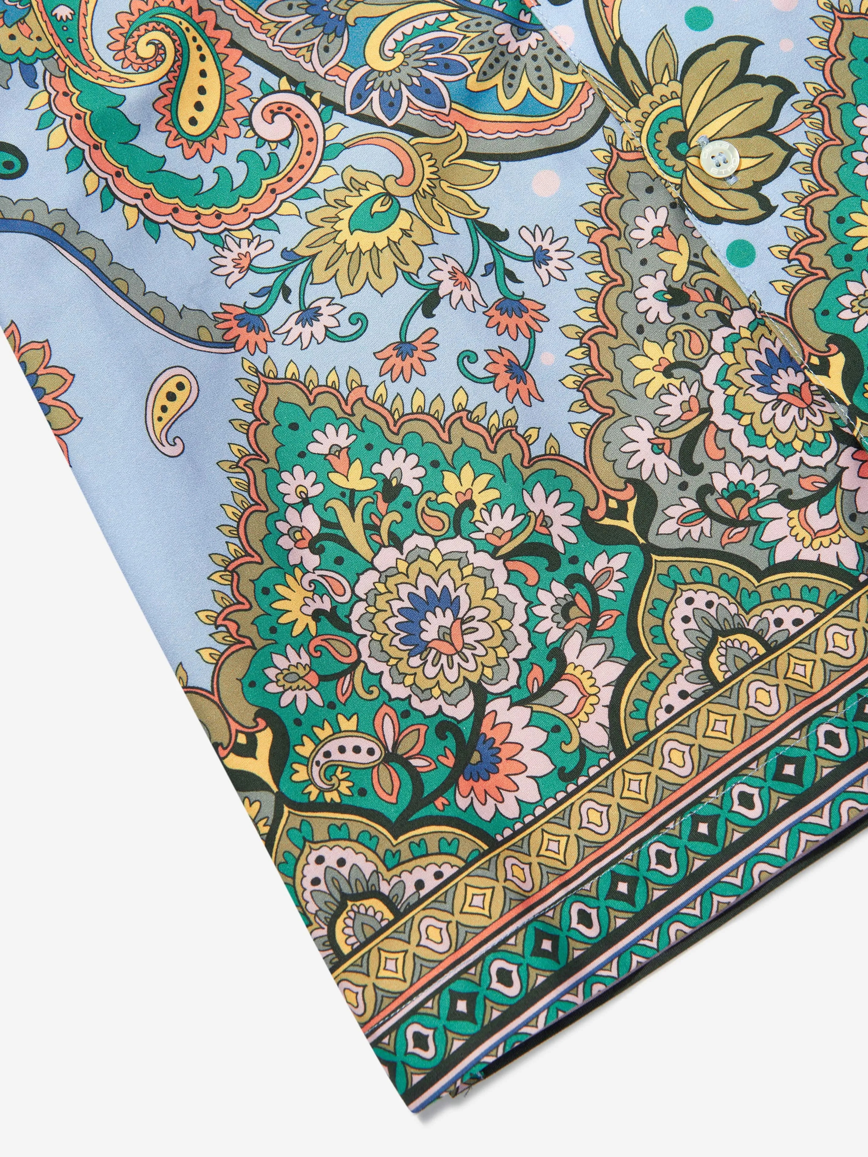 Jungen Paisley Druck Hemd in Blau