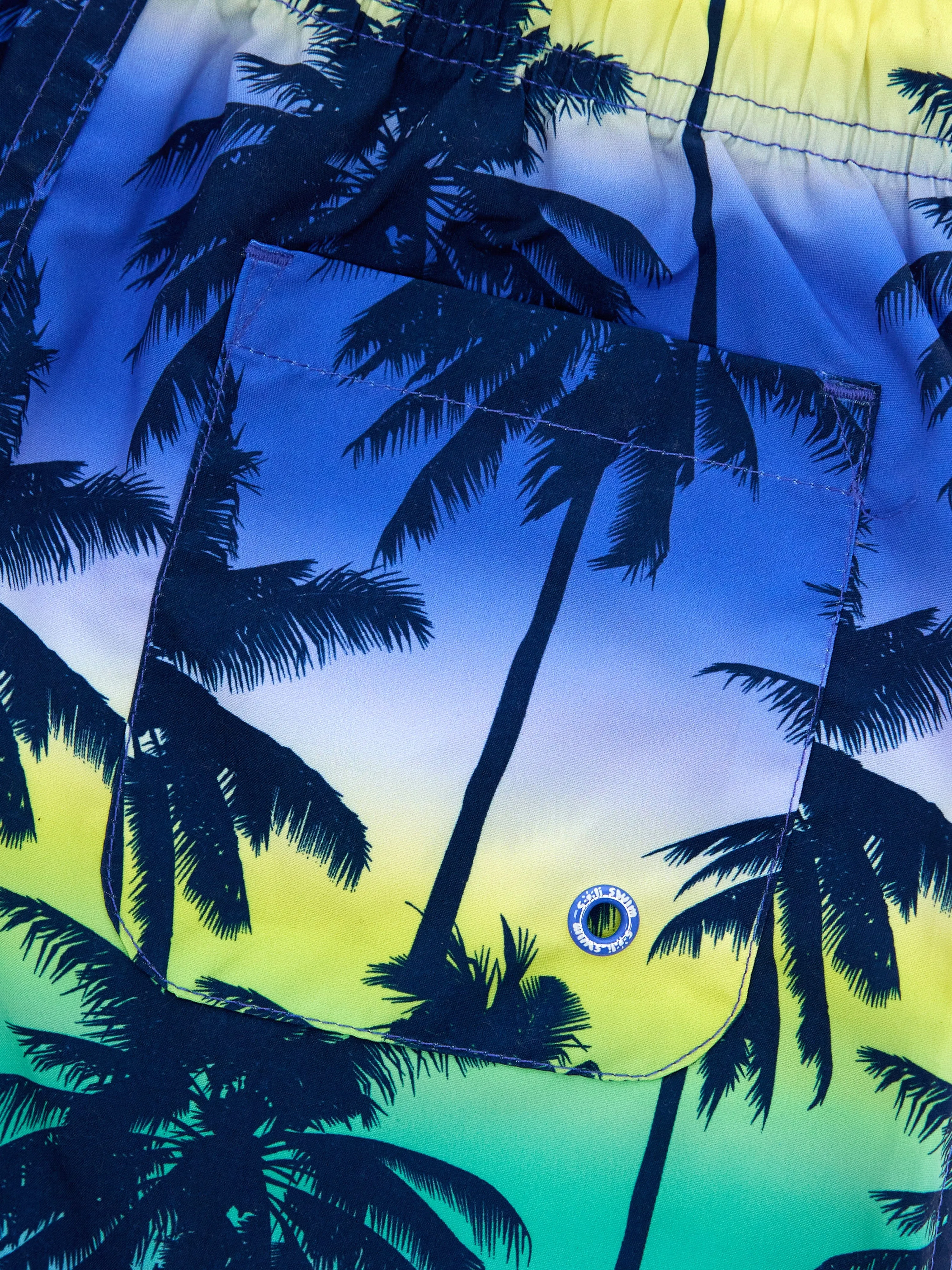 Jungen Palmenbaum Strandshorts in Blau (UPF50 )