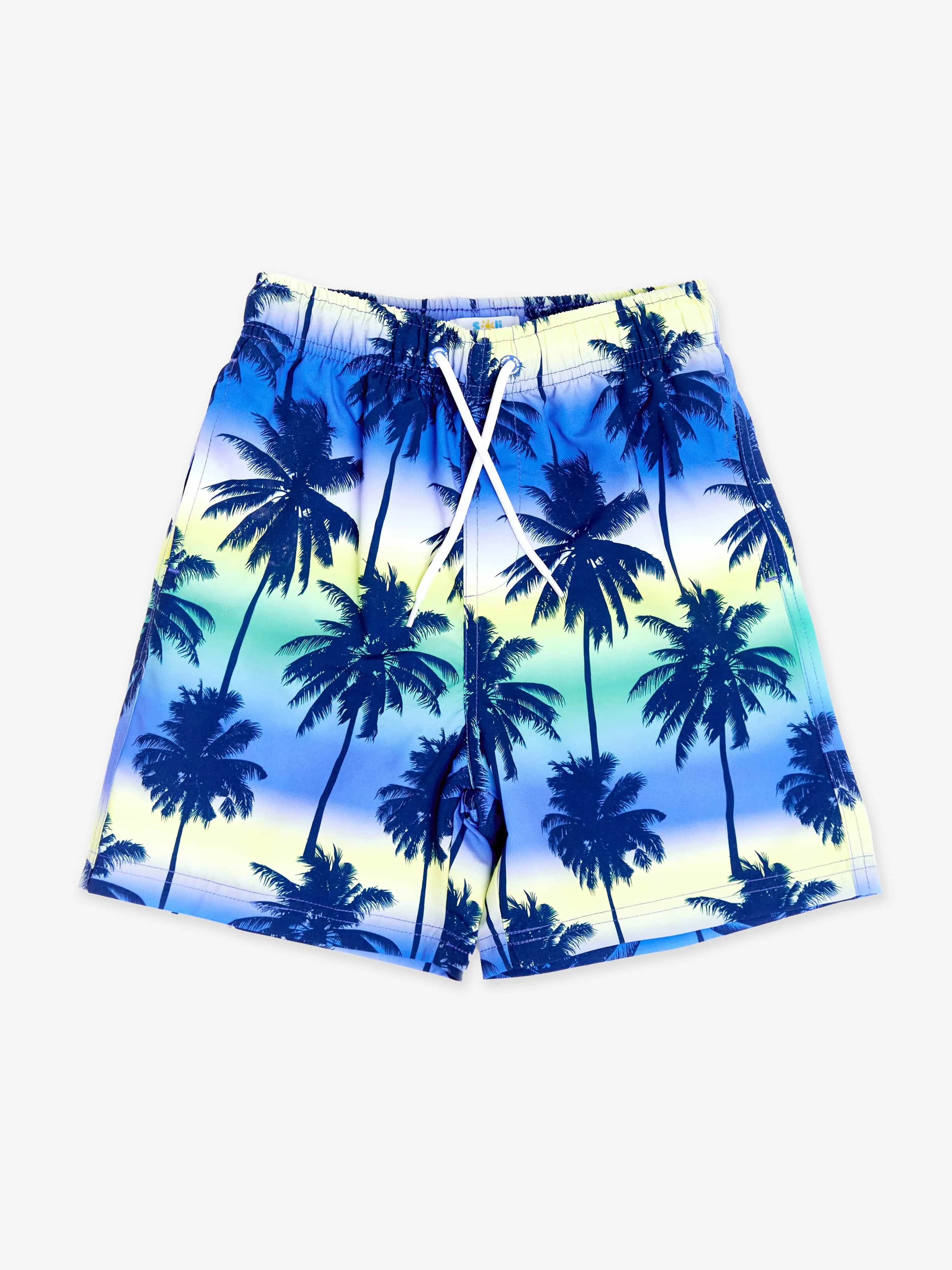 Jungen Palmenbaum Strandshorts in Blau (UPF50 )