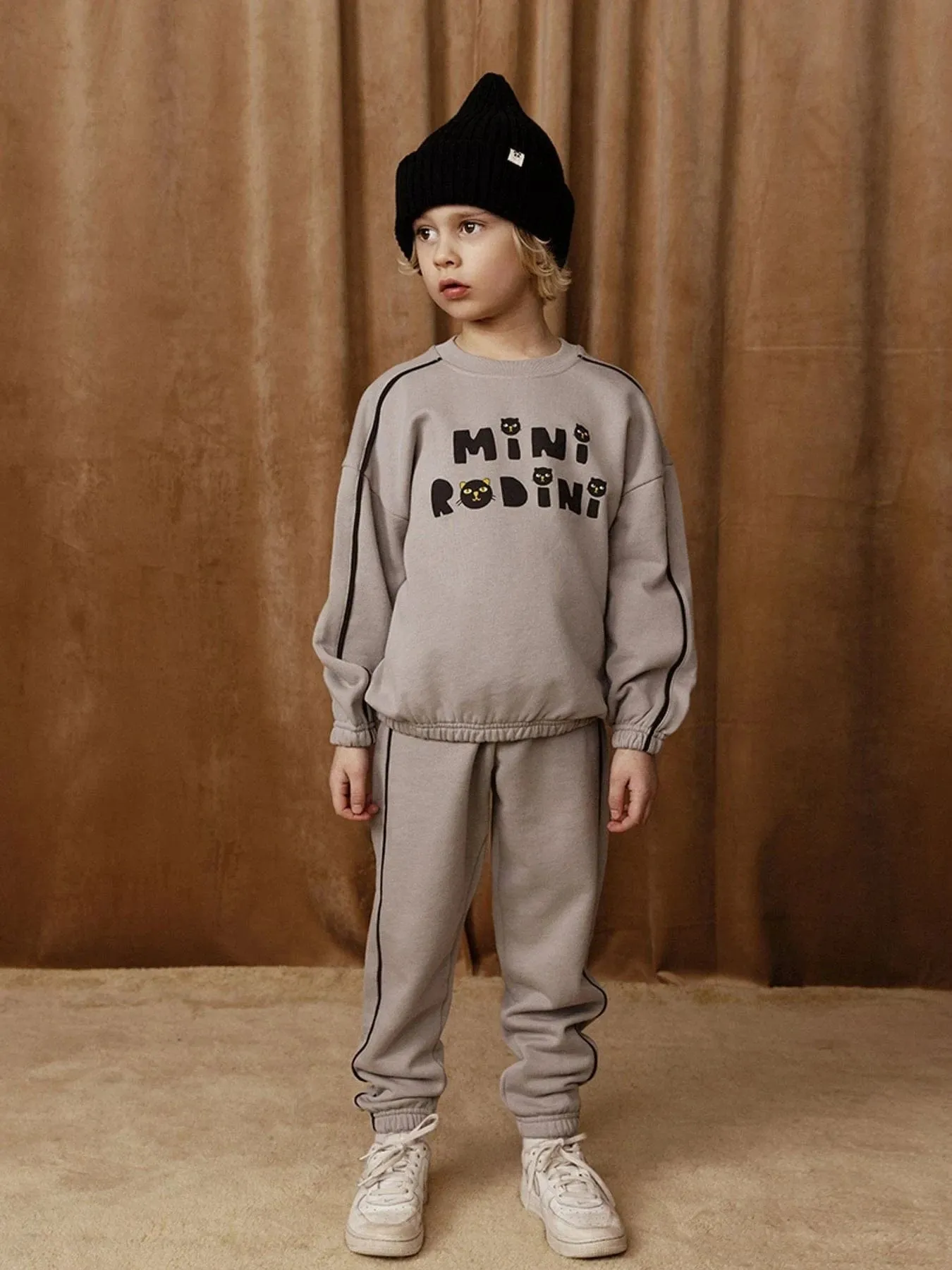Jungen Einfache Rippen Joggerhose in Grau