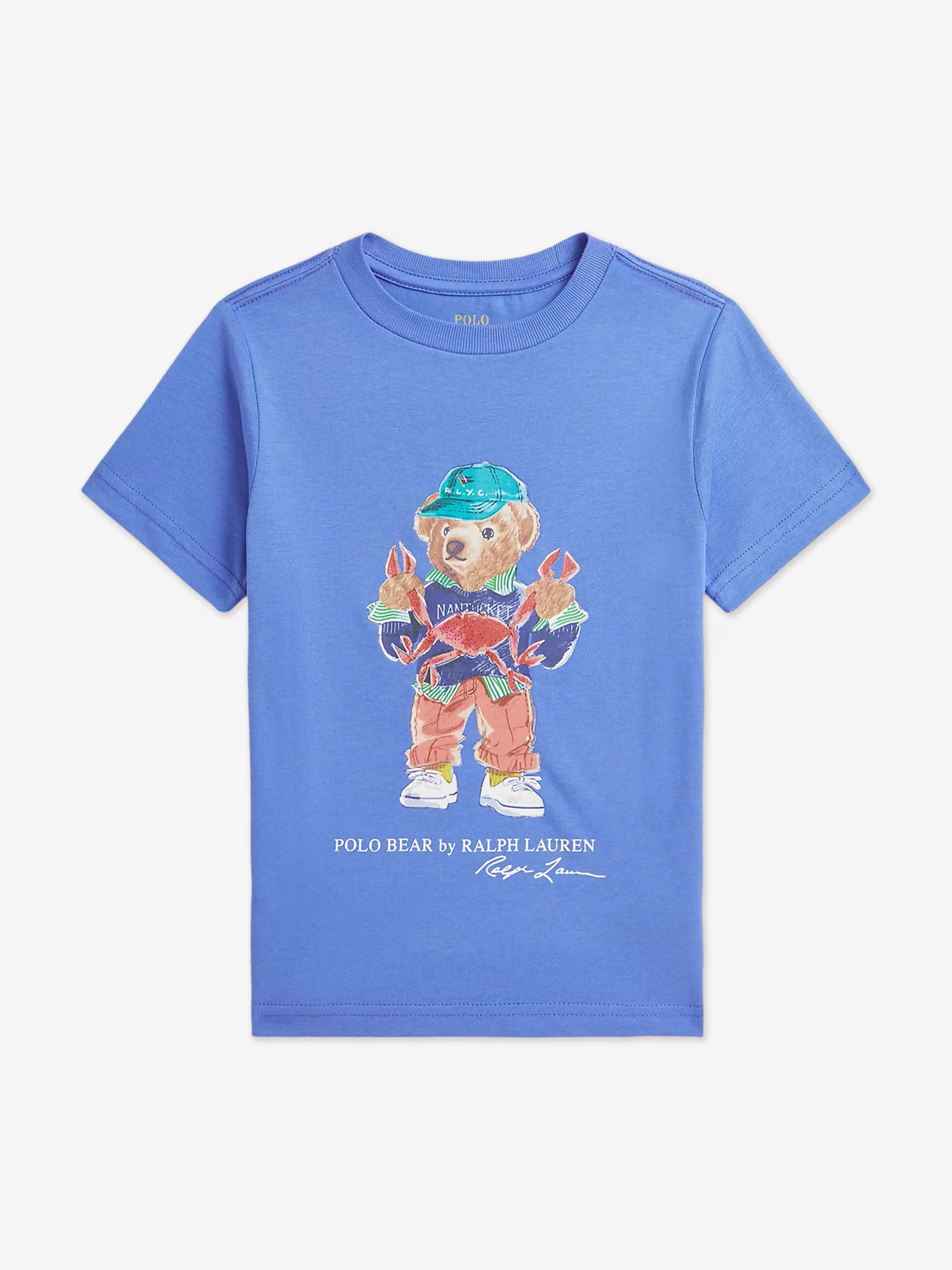Jungen Polo Bär T-Shirt in Blau