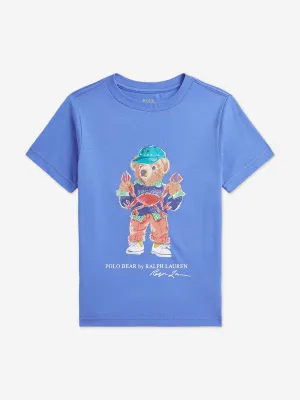 Jungen Polo Bär T-Shirt in Blau