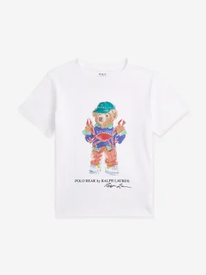 Jungen Polo Bär T-Shirt in Weiß