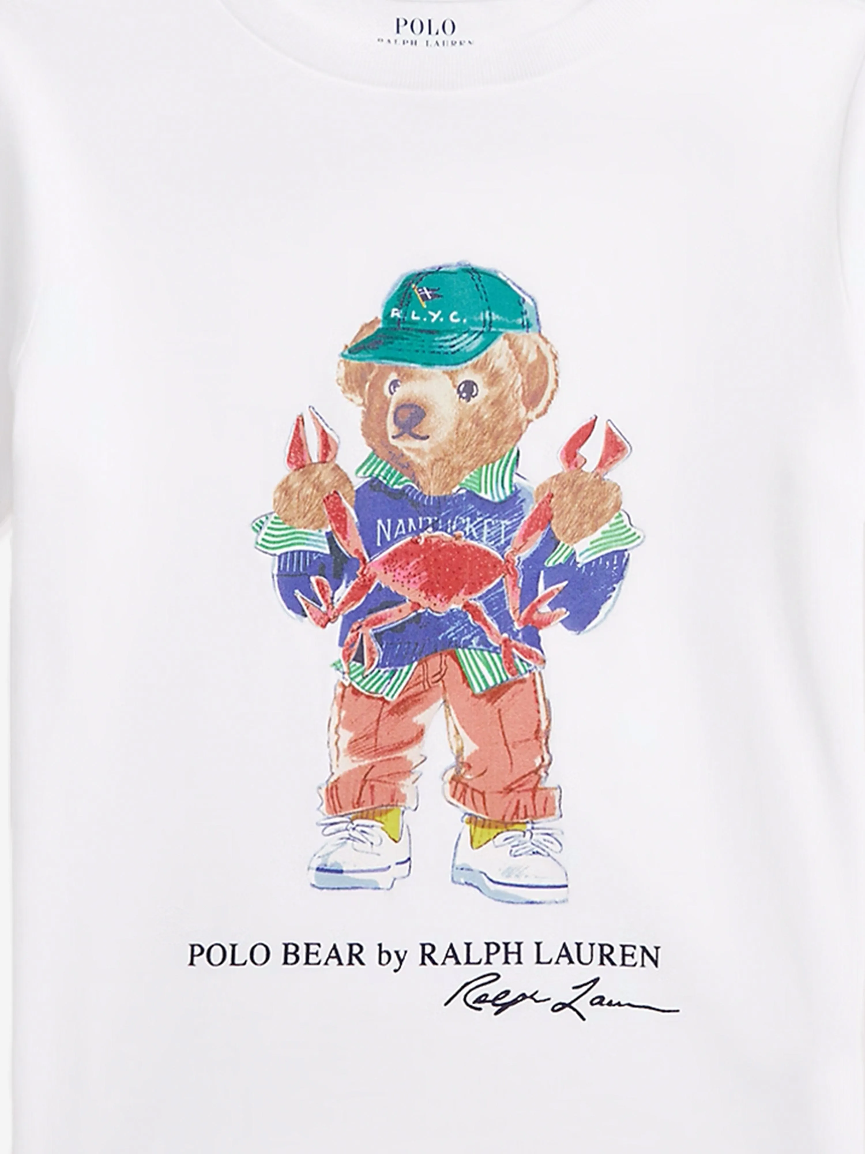 Jungen Polo Bär T-Shirt in Weiß