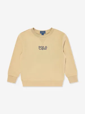 Jungen Polo-Sweatshirt in Beige