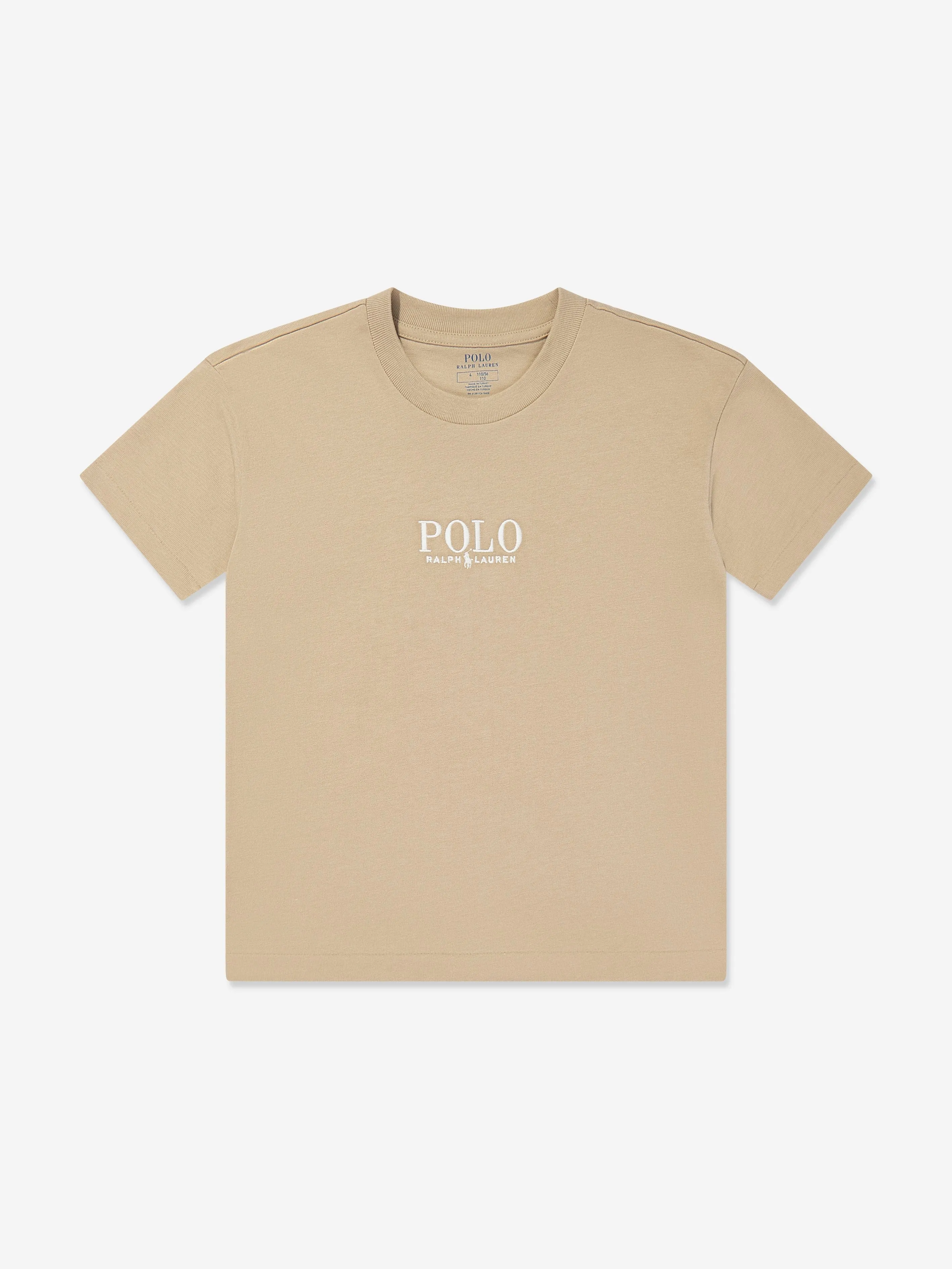 Jungen Polo T-Shirt in Beige