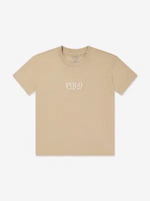 Jungen Polo T-Shirt in Beige