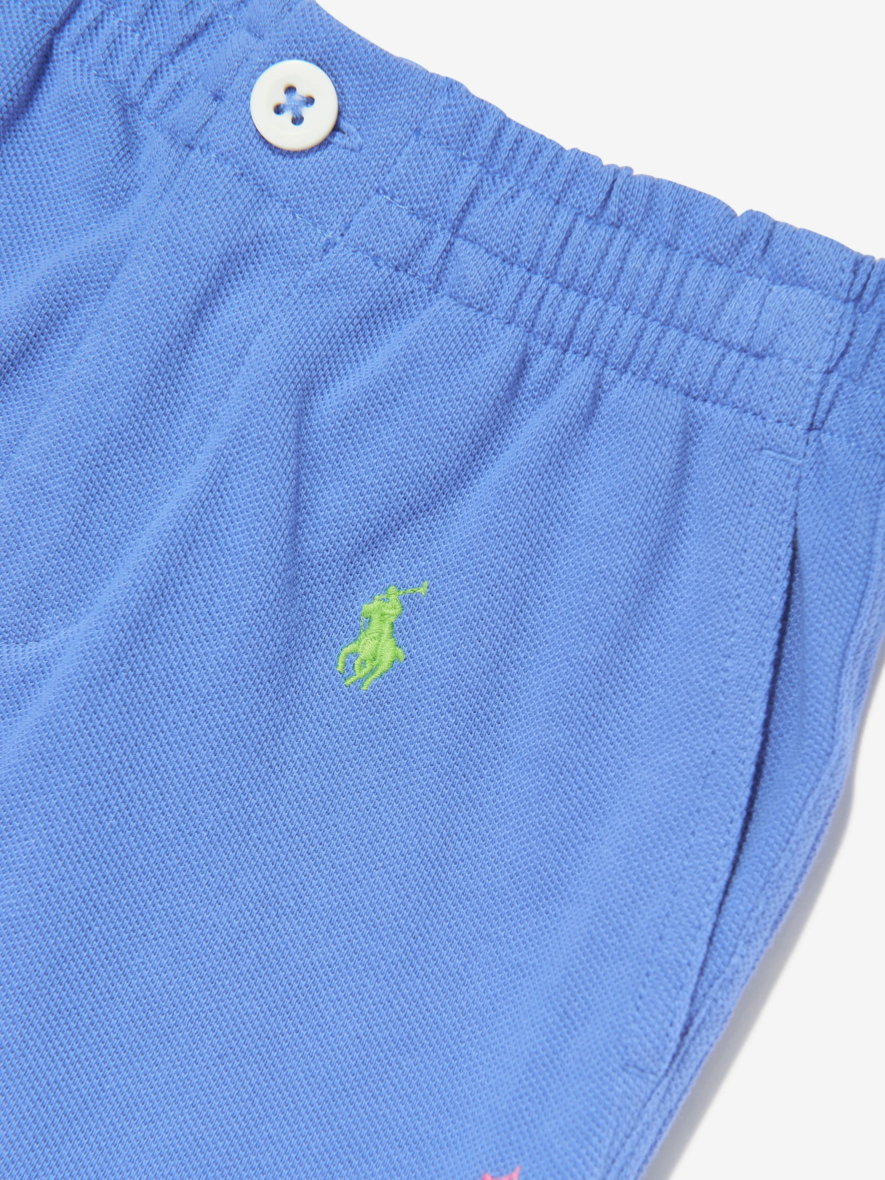 Boys Prepster Logo Shorts in Blau
